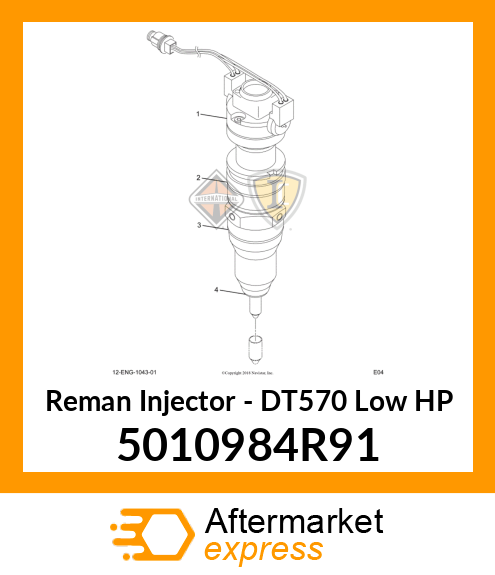 Reman Injector - DT570 Low HP 5010984R91