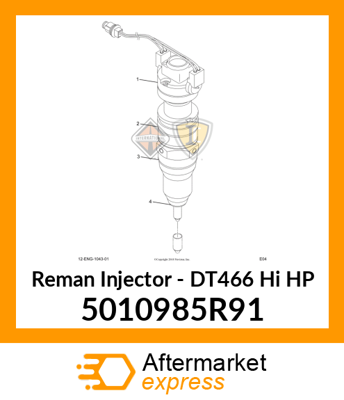 Reman Injector - DT466 Hi HP 5010985R91