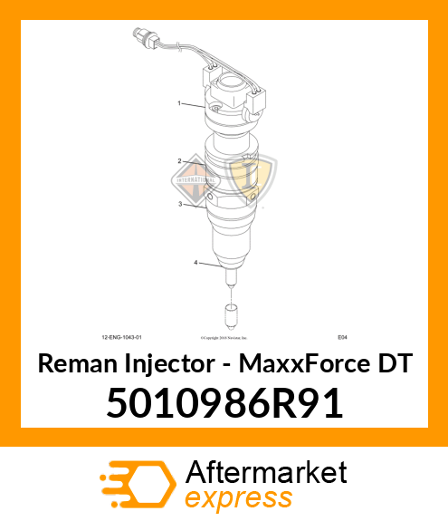 Reman Injector - MaxxForce DT 5010986R91