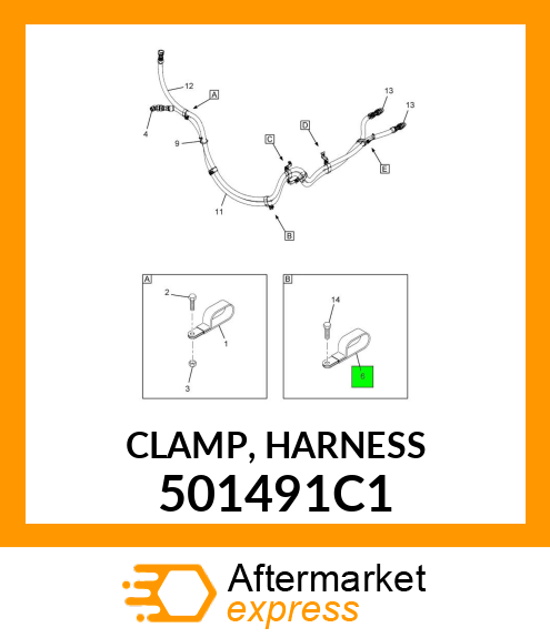 CLAMP, HARNESS 501491C1