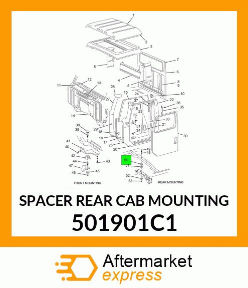 SPACER REAR CAB MOUNTING 501901C1