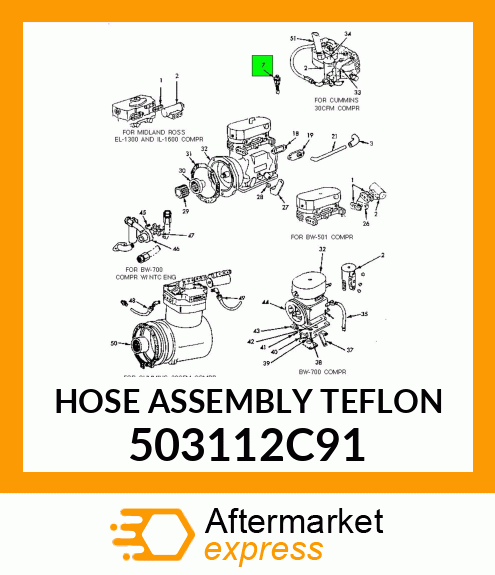 HOSE ASSEMBLY TEFLON 503112C91