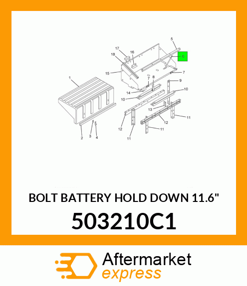 BOLT BATTERY HOLD DOWN 11.6" 503210C1