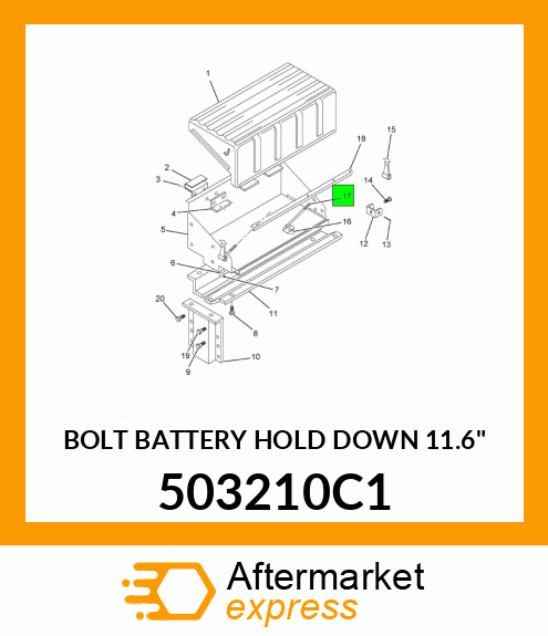 BOLT BATTERY HOLD DOWN 11.6" 503210C1