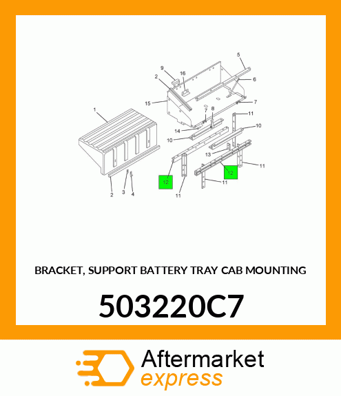 BRACKET, SUPPORT BATTERY TRAY CAB MOUNTING 503220C7