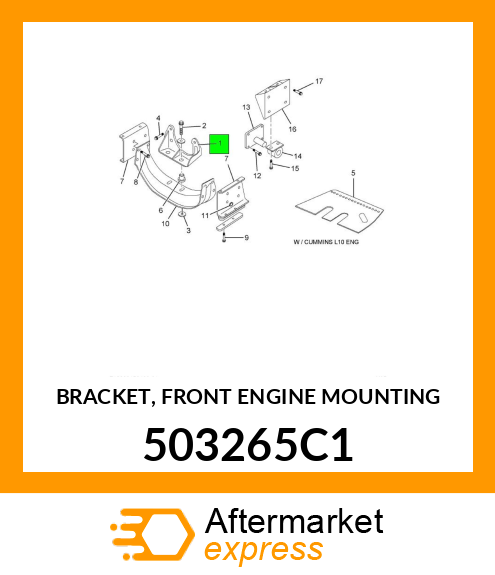 BRACKET, FRONT ENGINE MOUNTING 503265C1