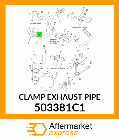 CLAMP EXHAUST PIPE 503381C1