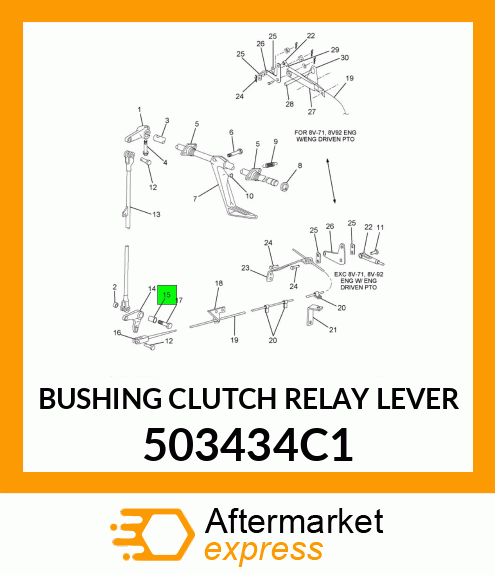 BUSHING CLUTCH RELAY LEVER 503434C1