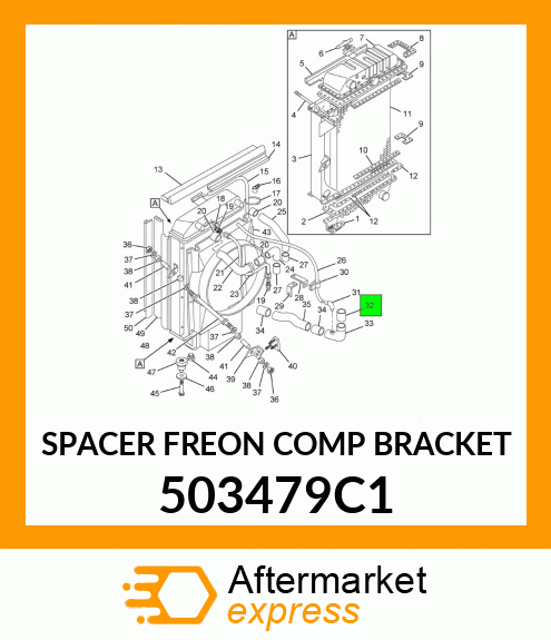 SPACER FREON COMP BRACKET 503479C1