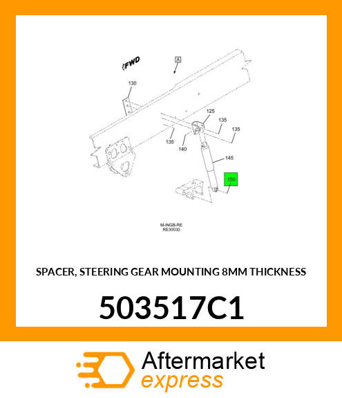 SPACER, STEERING GEAR MOUNTING 8MM THICKNESS 503517C1