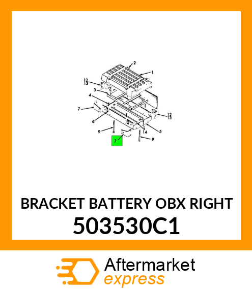 BRACKET BATTERY OBX RIGHT 503530C1