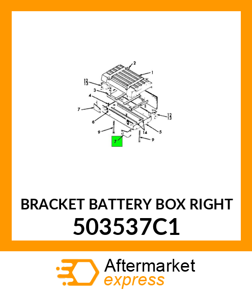 BRACKET BATTERY BOX RIGHT 503537C1