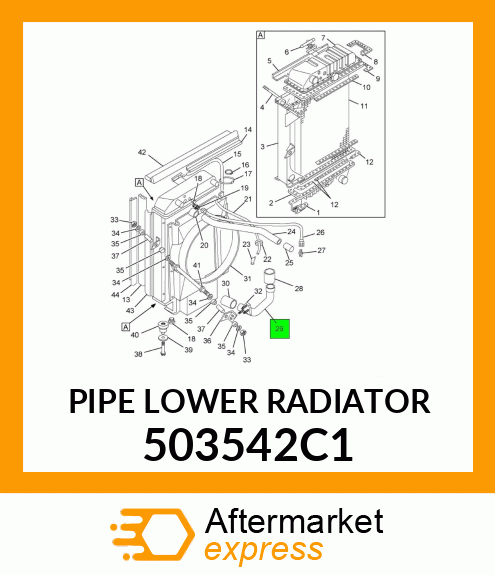 PIPE LOWER RADIATOR 503542C1