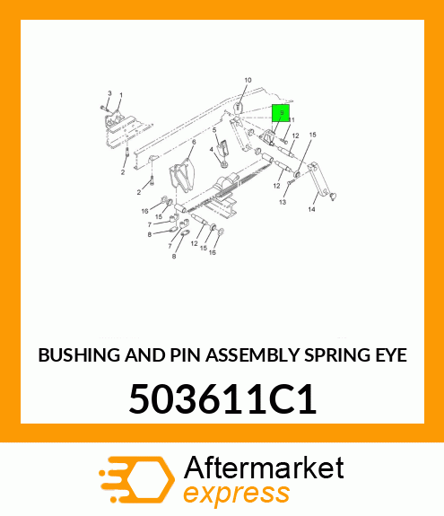 BUSHING AND PIN ASSEMBLY SPRING EYE 503611C1