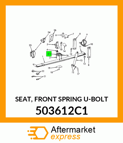 SEAT, FRONT SPRING U-BOLT 503612C1