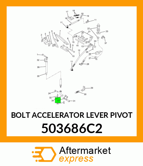 BOLT ACCELERATOR LEVER PIVOT 503686C2