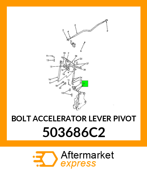 BOLT ACCELERATOR LEVER PIVOT 503686C2