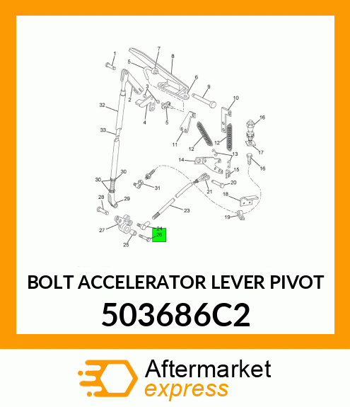 BOLT ACCELERATOR LEVER PIVOT 503686C2