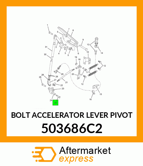 BOLT ACCELERATOR LEVER PIVOT 503686C2