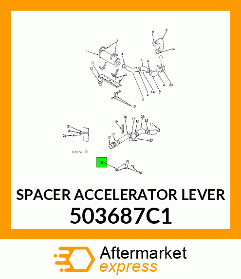 SPACER ACCELERATOR LEVER 503687C1