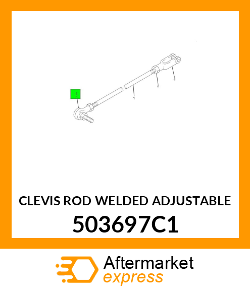 CLEVIS ROD WELDED ADJUSTABLE 503697C1