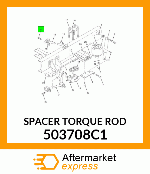 SPACER TORQUE ROD 503708C1