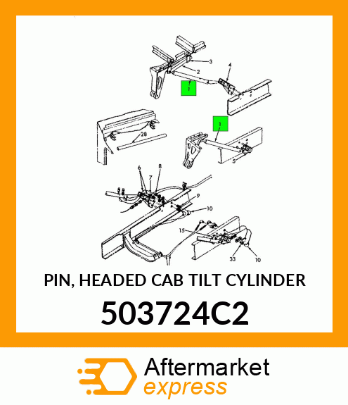 PIN, HEADED CAB TILT CYLINDER 503724C2