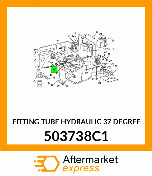 FITTING TUBE HYDRAULIC 37 DEGREE 503738C1