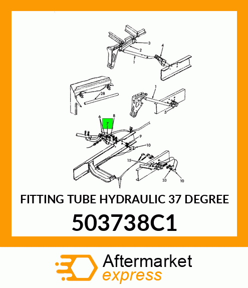 FITTING TUBE HYDRAULIC 37 DEGREE 503738C1