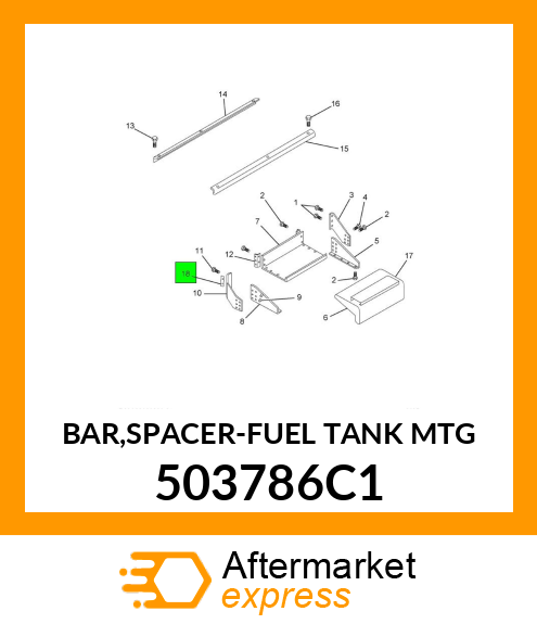 BAR,SPACER-FUEL TANK MTG 503786C1