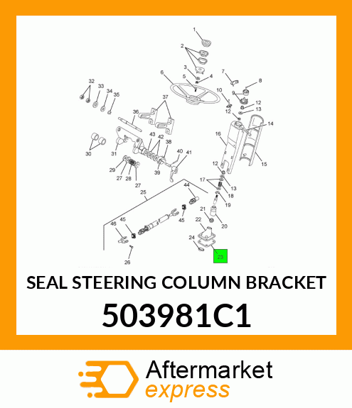 SEAL STEERING COLUMN BRACKET 503981C1