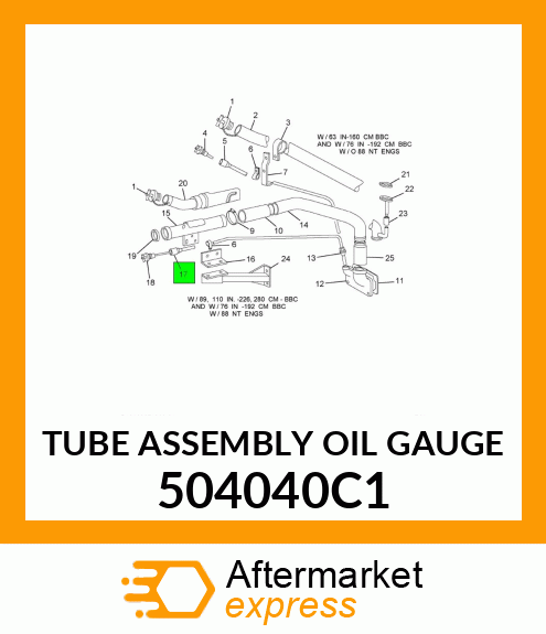 TUBE ASSEMBLY OIL GAUGE 504040C1