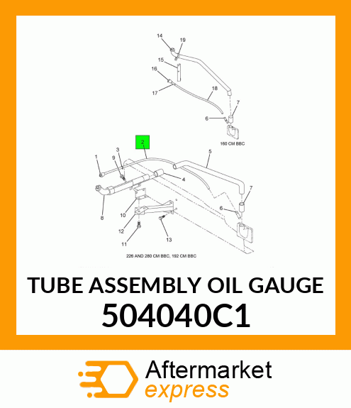 TUBE ASSEMBLY OIL GAUGE 504040C1