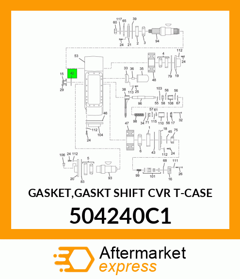 GASKET,GASKT SHIFT CVR T-CASE 504240C1