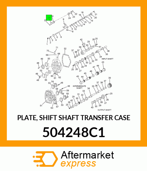 PLATE, SHIFT SHAFT TRANSFER CASE 504248C1