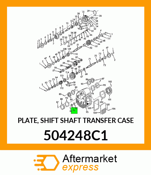 PLATE, SHIFT SHAFT TRANSFER CASE 504248C1