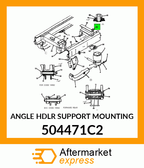 ANGLE HDLR SUPPORT MOUNTING 504471C2