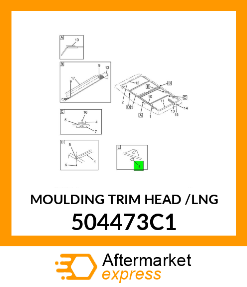 MOULDING TRIM HEAD /LNG 504473C1