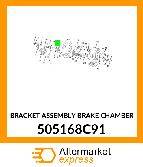 BRACKET ASSEMBLY BRAKE CHAMBER 505168C91