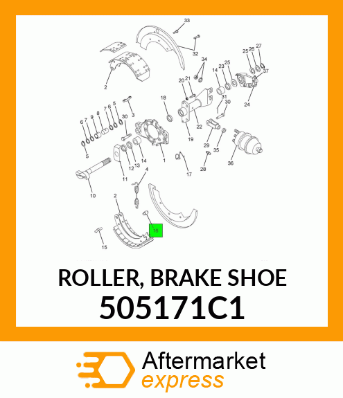 ROLLER, BRAKE SHOE 505171C1