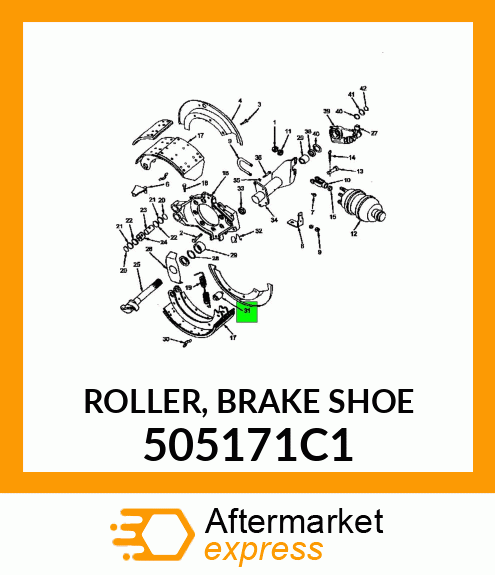 ROLLER, BRAKE SHOE 505171C1