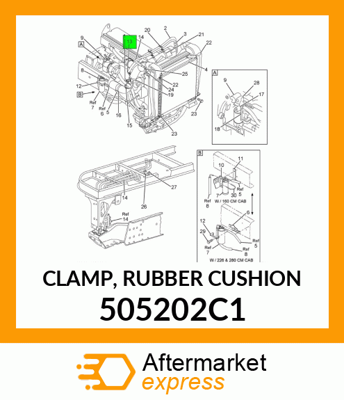 CLAMP, RUBBER CUSHION 505202C1