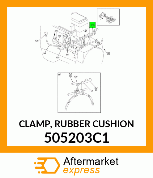 CLAMP, RUBBER CUSHION 505203C1