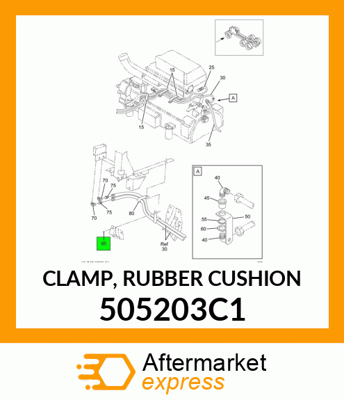 CLAMP, RUBBER CUSHION 505203C1