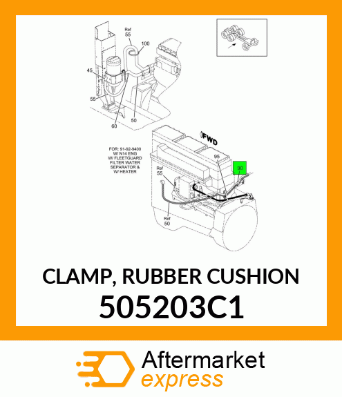 CLAMP, RUBBER CUSHION 505203C1