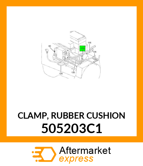 CLAMP, RUBBER CUSHION 505203C1