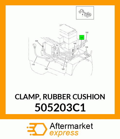 CLAMP, RUBBER CUSHION 505203C1