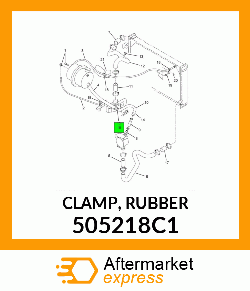 CLAMP, RUBBER 505218C1