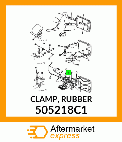 CLAMP, RUBBER 505218C1