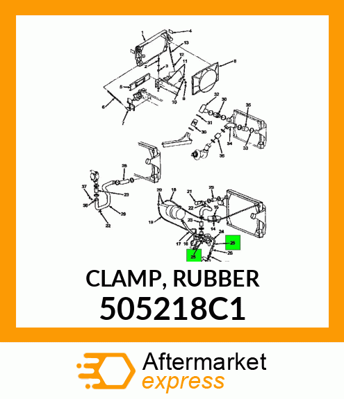 CLAMP, RUBBER 505218C1